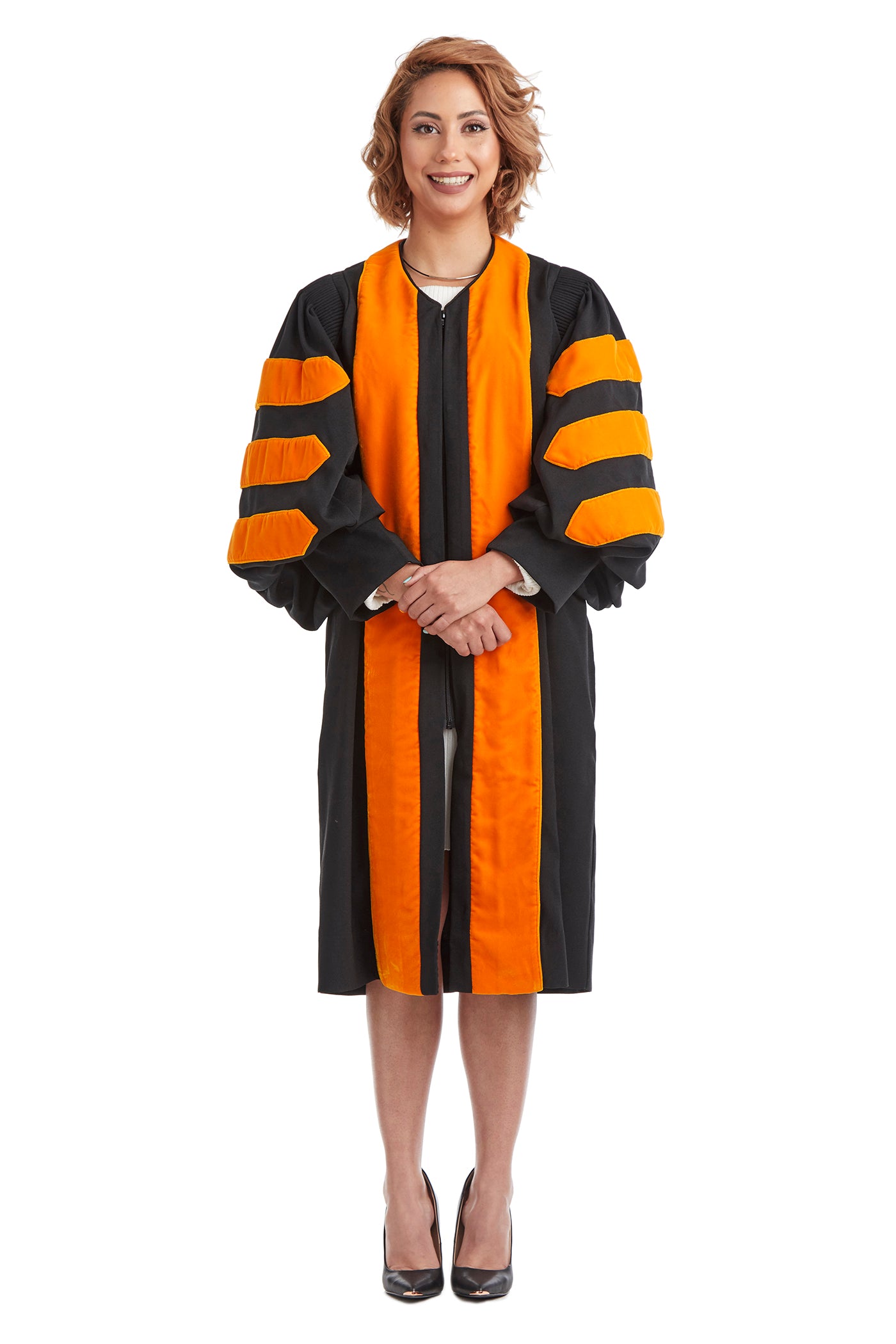 Deluxe Doctoral Graduation Gown with Gold Piping and Doctoral Tam Pack –  MyGradDay
